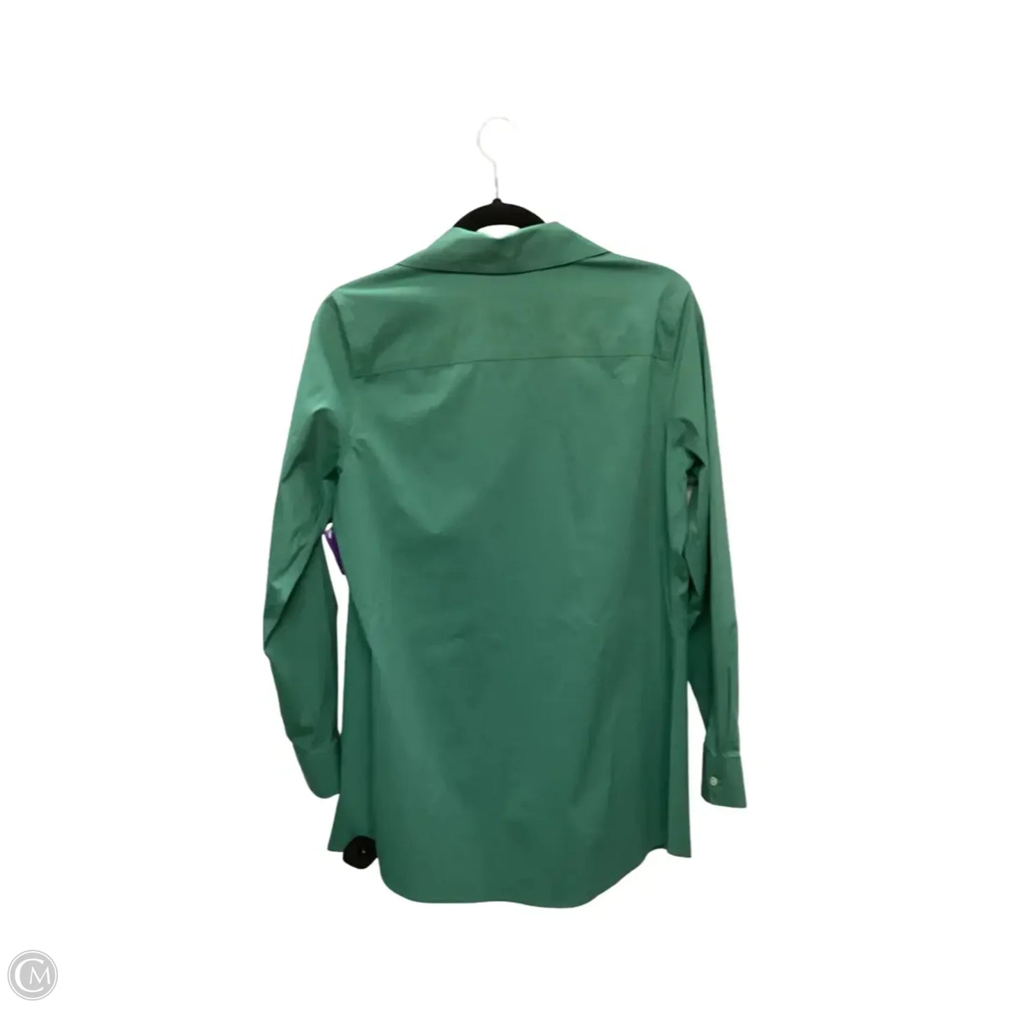 Blouse Long Sleeve By Foxcroft In Green, Size: 8