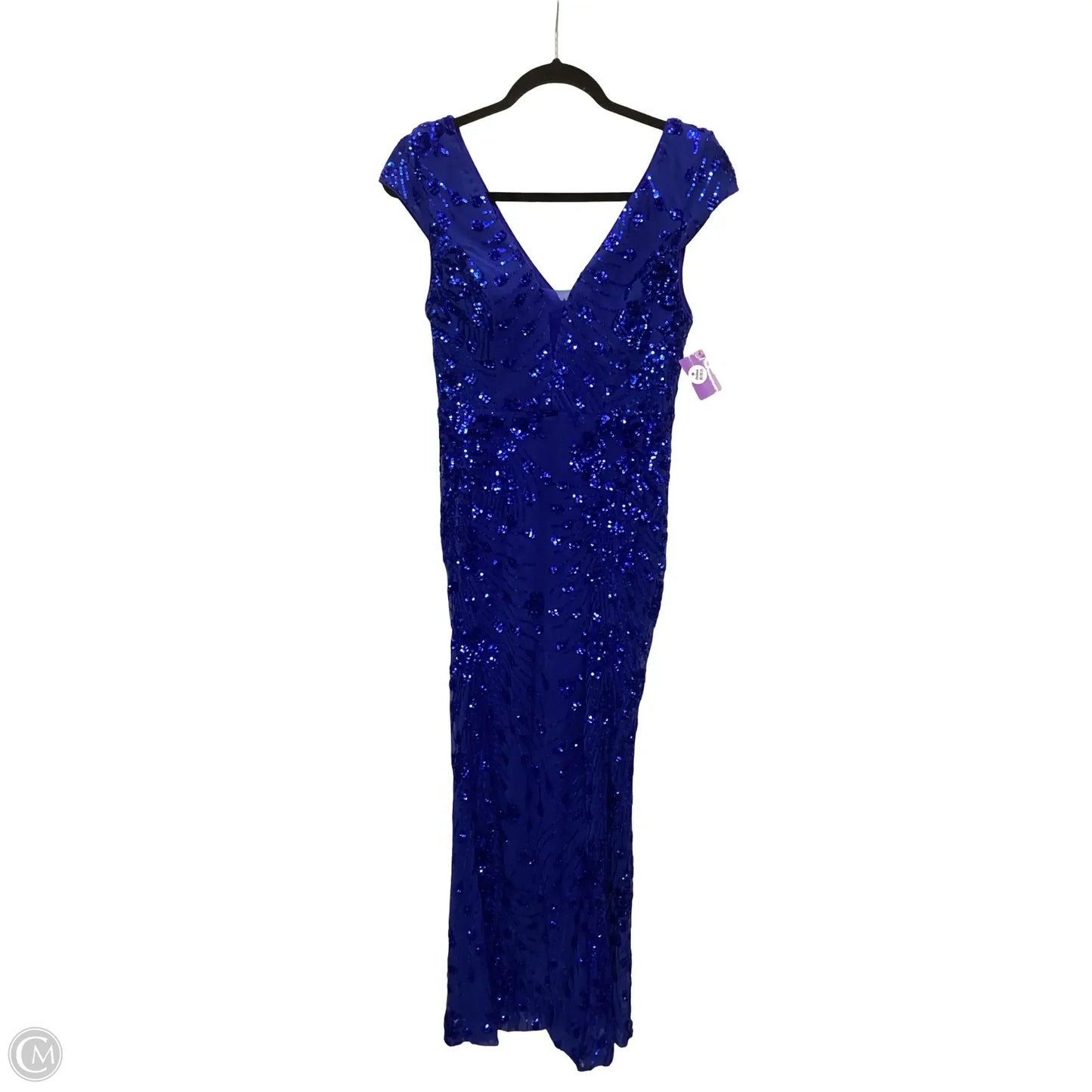 Dress Party Long By Clothes Mentor In Blue, Size: M