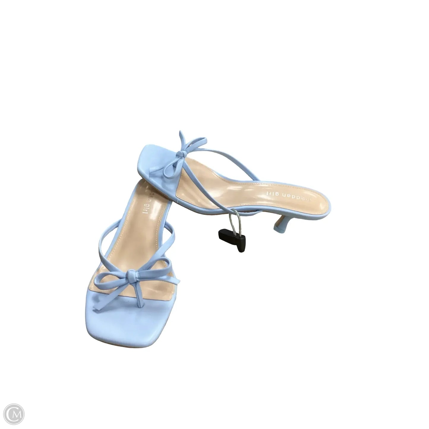 Sandals Heels Kitten By Madden Girl In Blue, Size: 9.5