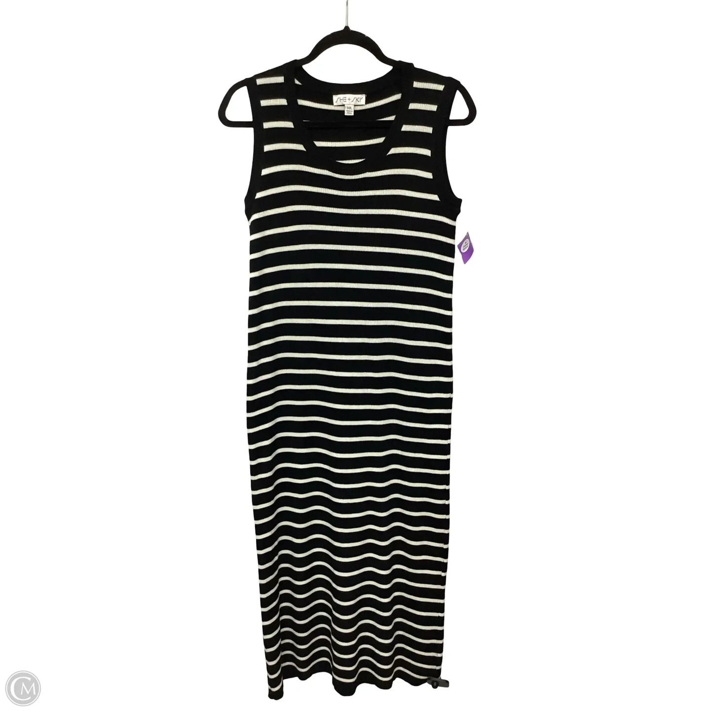 Dress Casual Maxi By She + Sky In Striped Pattern, Size: M