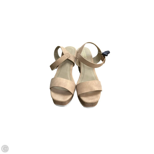 Sandals Heels Wedge By DOMINIQUE NICOLE In Brown, Size: 10