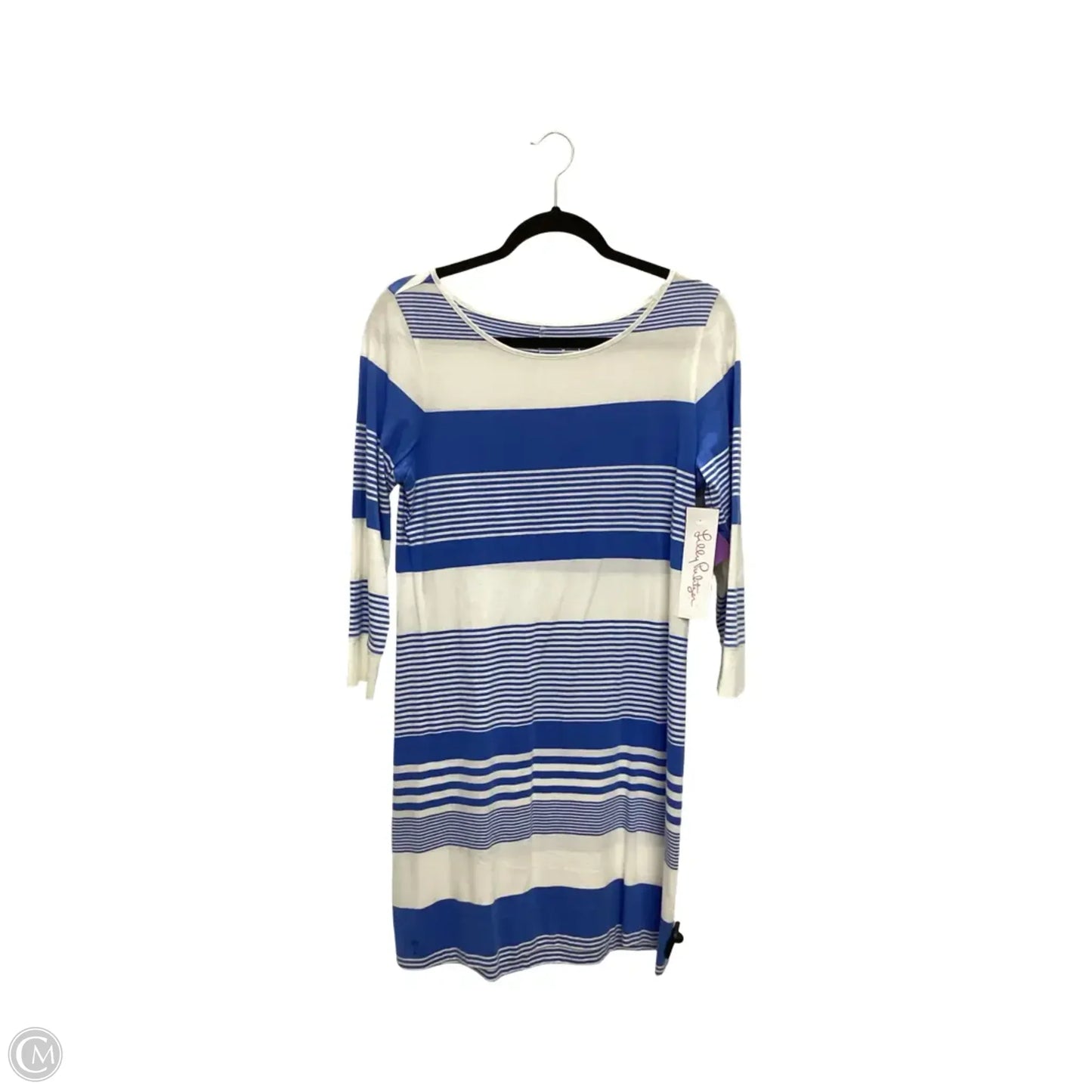 Dress Designer By Lilly Pulitzer In Blue & White, Size: M