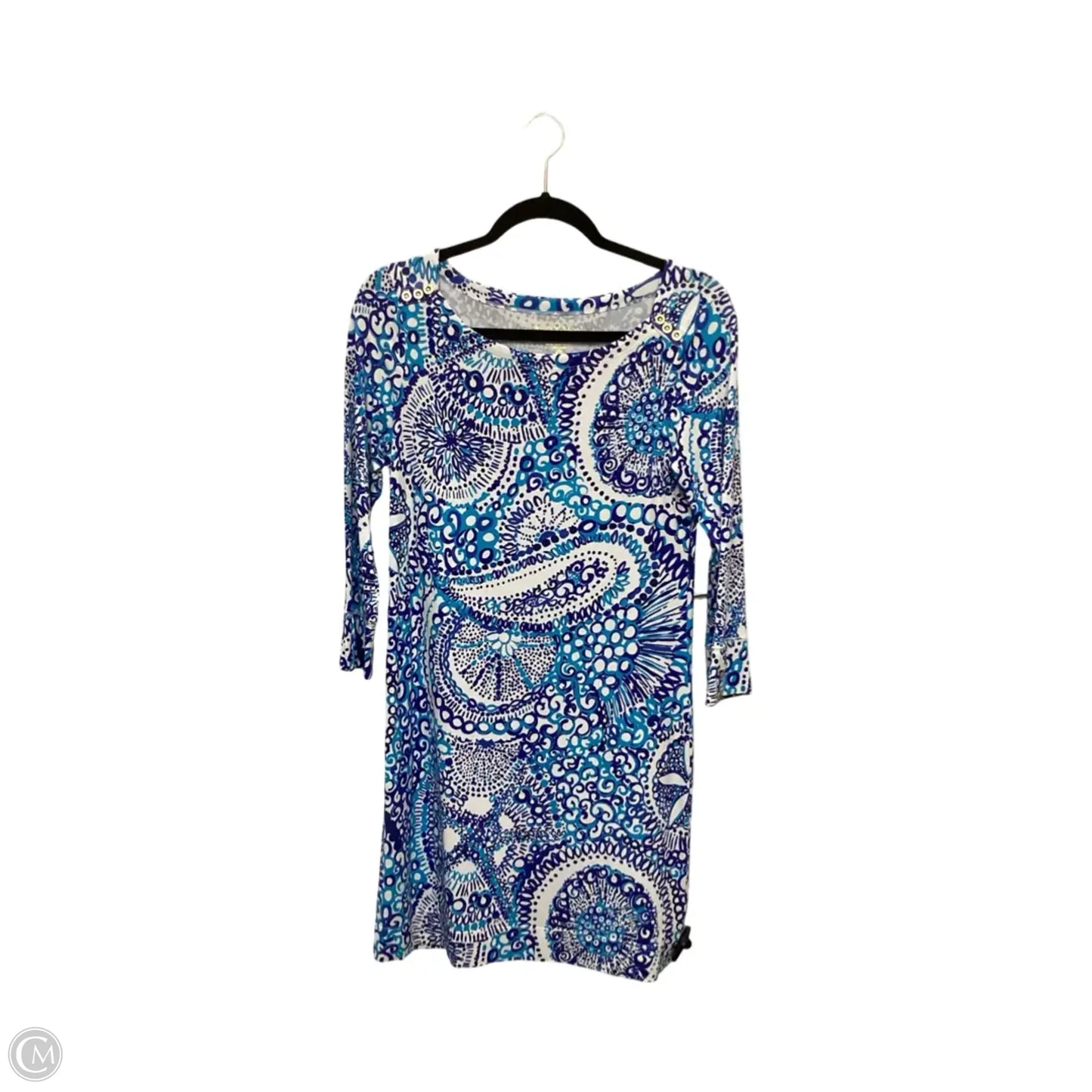Dress Designer By Lilly Pulitzer In Blue & White, Size: M