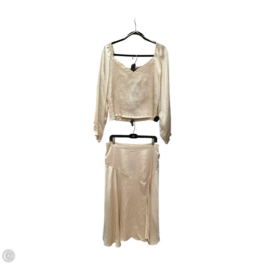 Skirt Set 2pc By Skies Are Blue In Ivory, Size: Xl