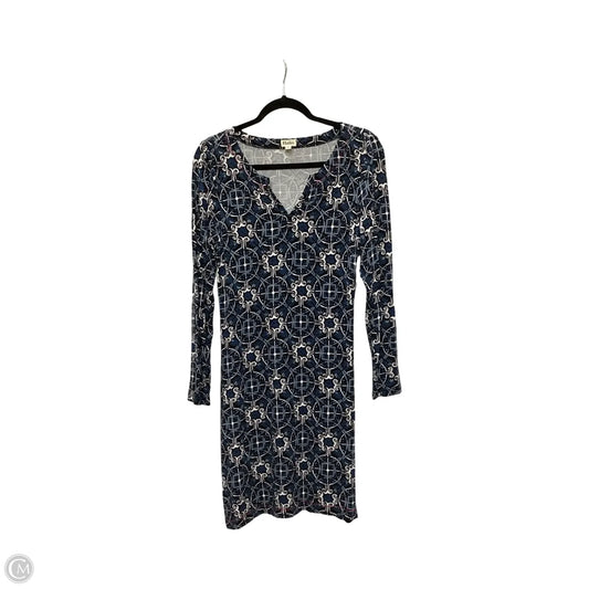 Designer Dress Casual Midi By Hatley In Blue, Size: S