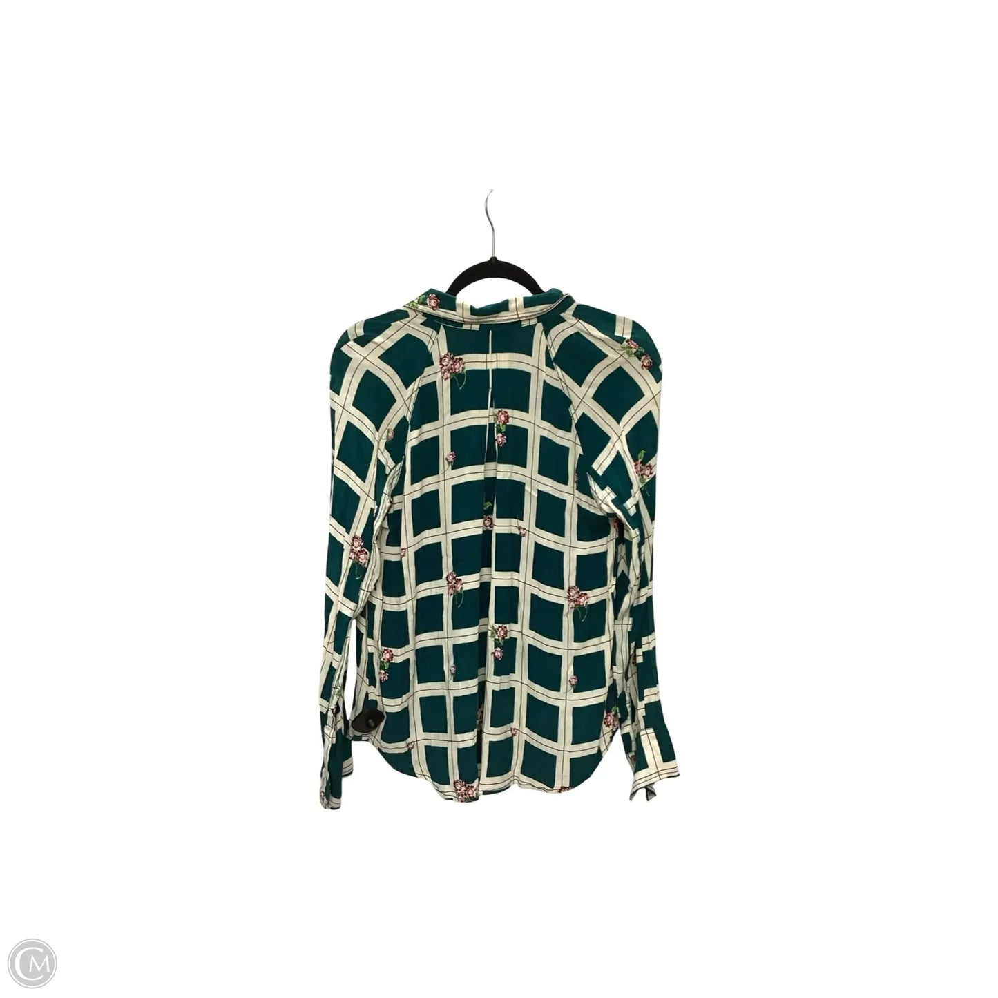 Blouse Long Sleeve By Free People In Green, Size: M