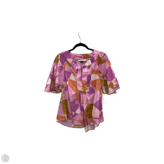 Designer Blouse Short Sleeve By Cmb In Multi-colored, Size: M