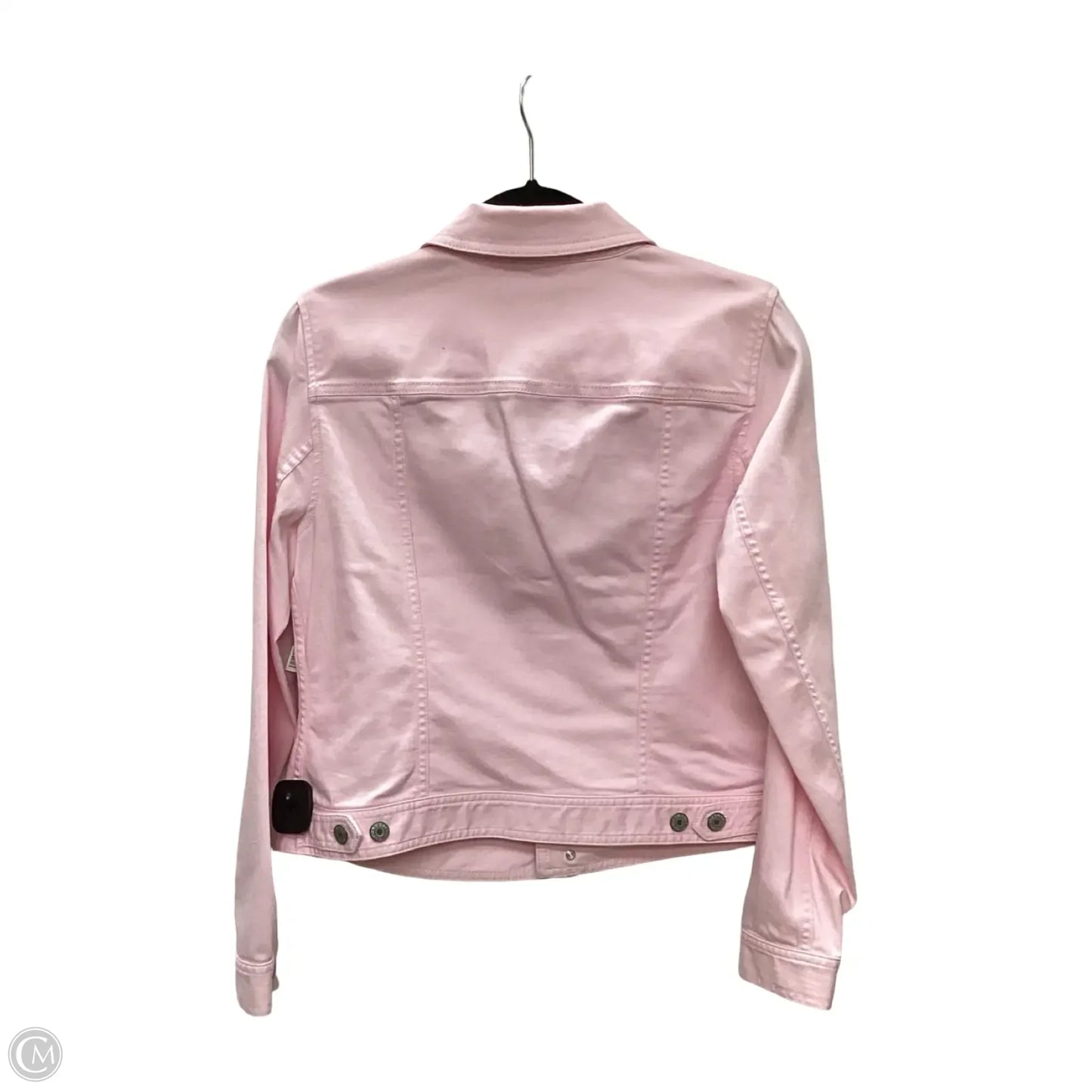 Jacket Denim By Talbots In Pink Denim, Size: M