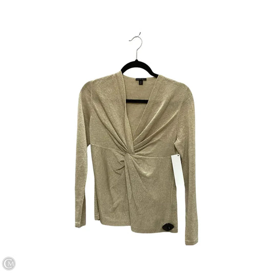 Blouse Designer By Lafayette 148 In Tan, Size: M
