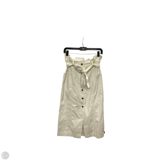 Skirt Midi By Banana Republic In Tan, Size: Xs