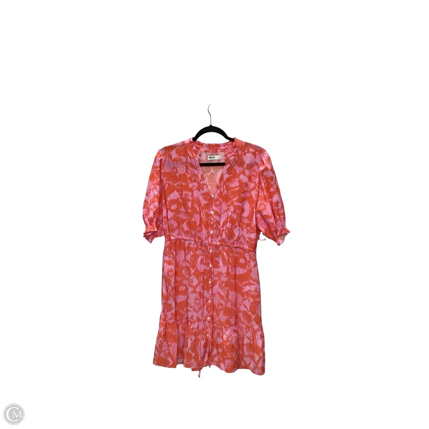 Dress Casual Short By Sonoma In Orange & Pink, Size: L