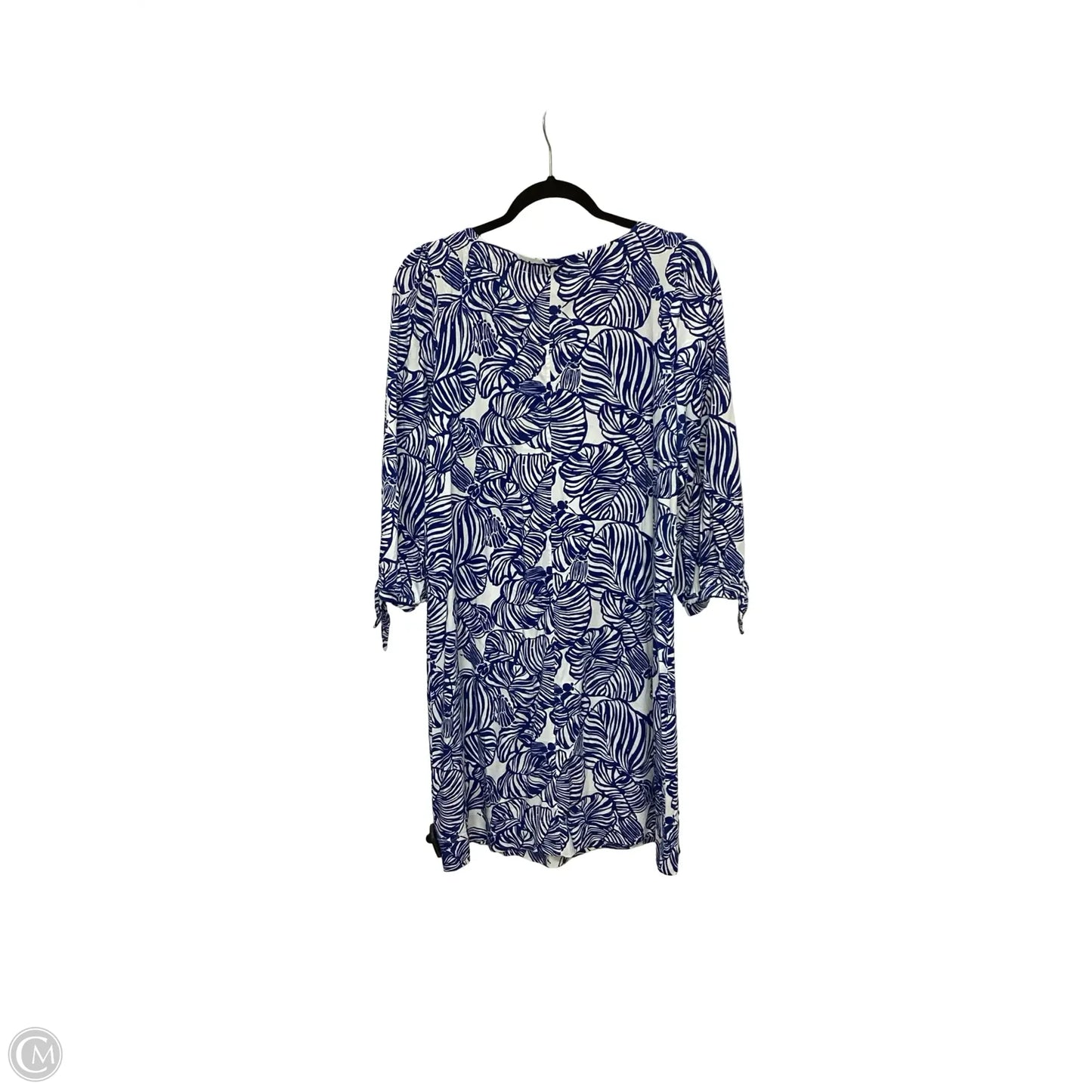 Dress Designer By Lilly Pulitzer In Blue & White, Size: L