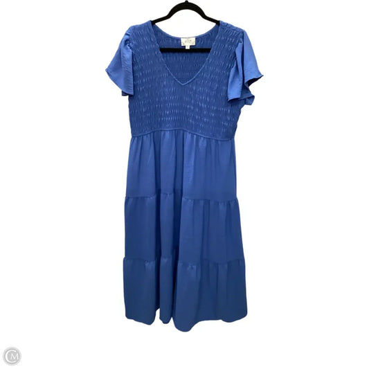 Dress Casual Maxi By Blu Pepper In Blue, Size: 2x