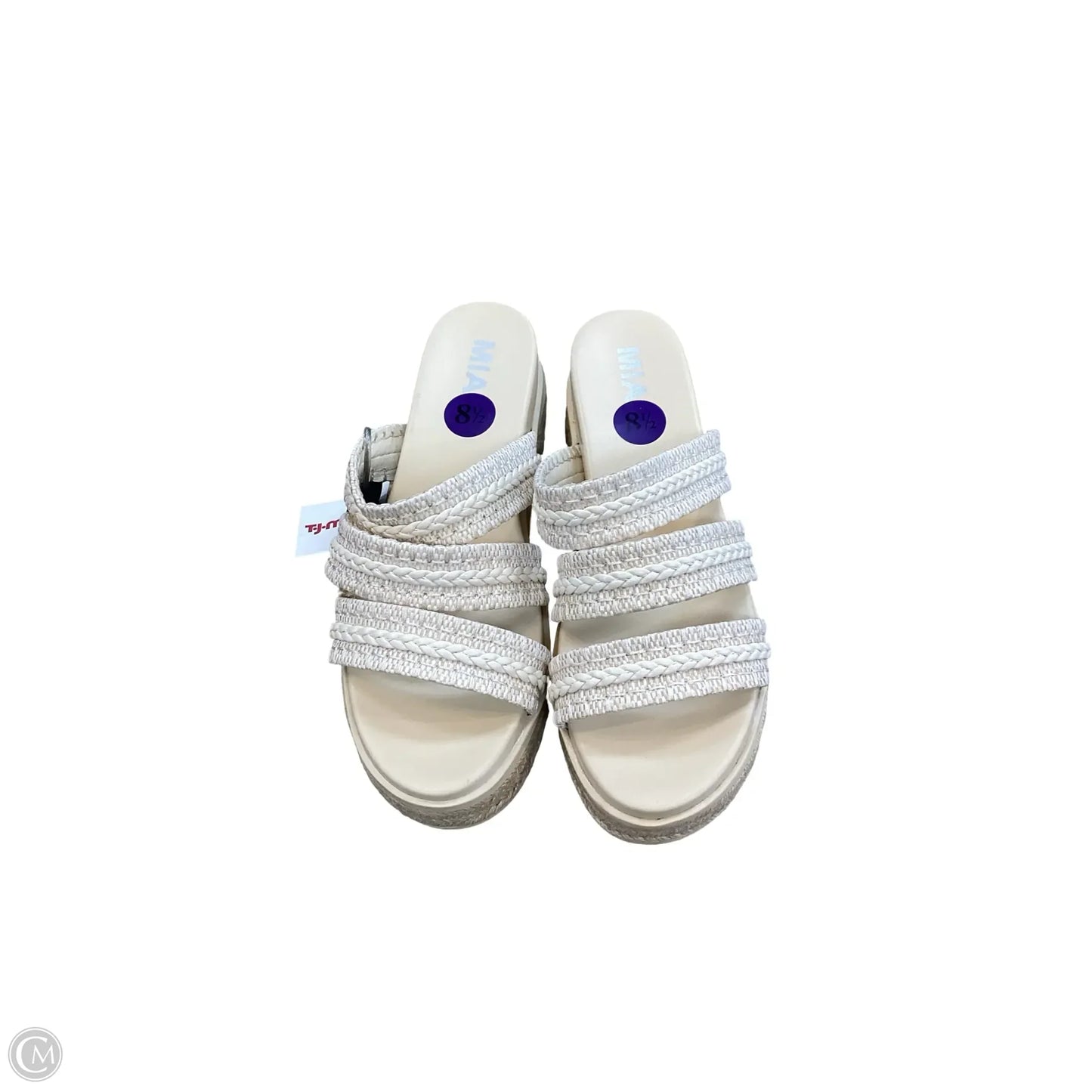 Sandals Heels Platform By Mia In Cream, Size: 8.5