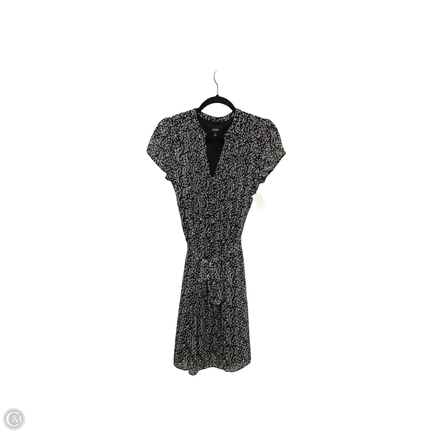 Dress Casual Midi By Msk In Black & White, Size: 8