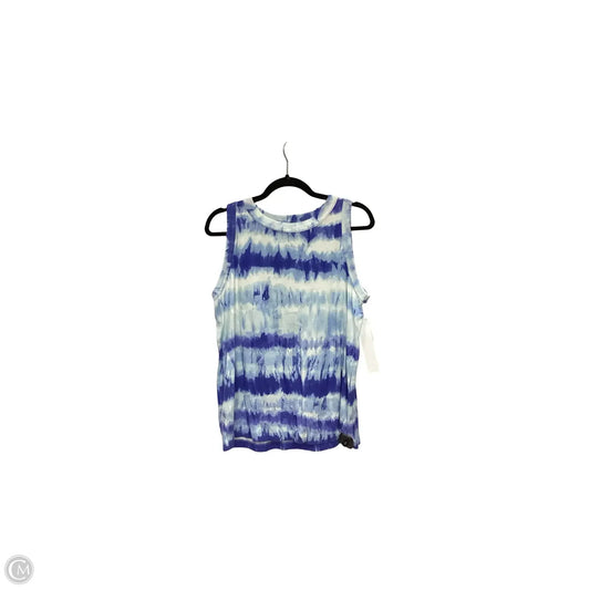 Top Sleeveless Basic By Chicos In Blue & White, Size: Xl
