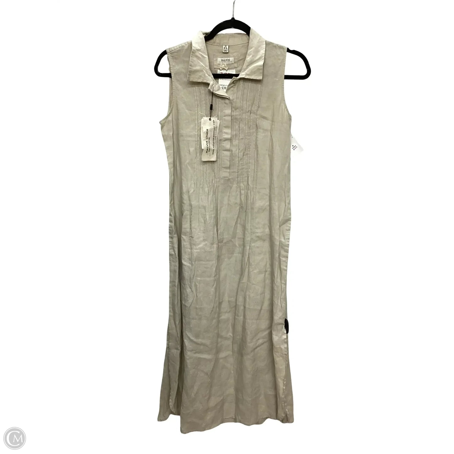 Dress Casual Midi By Clothes Mentor In Tan, Size: M