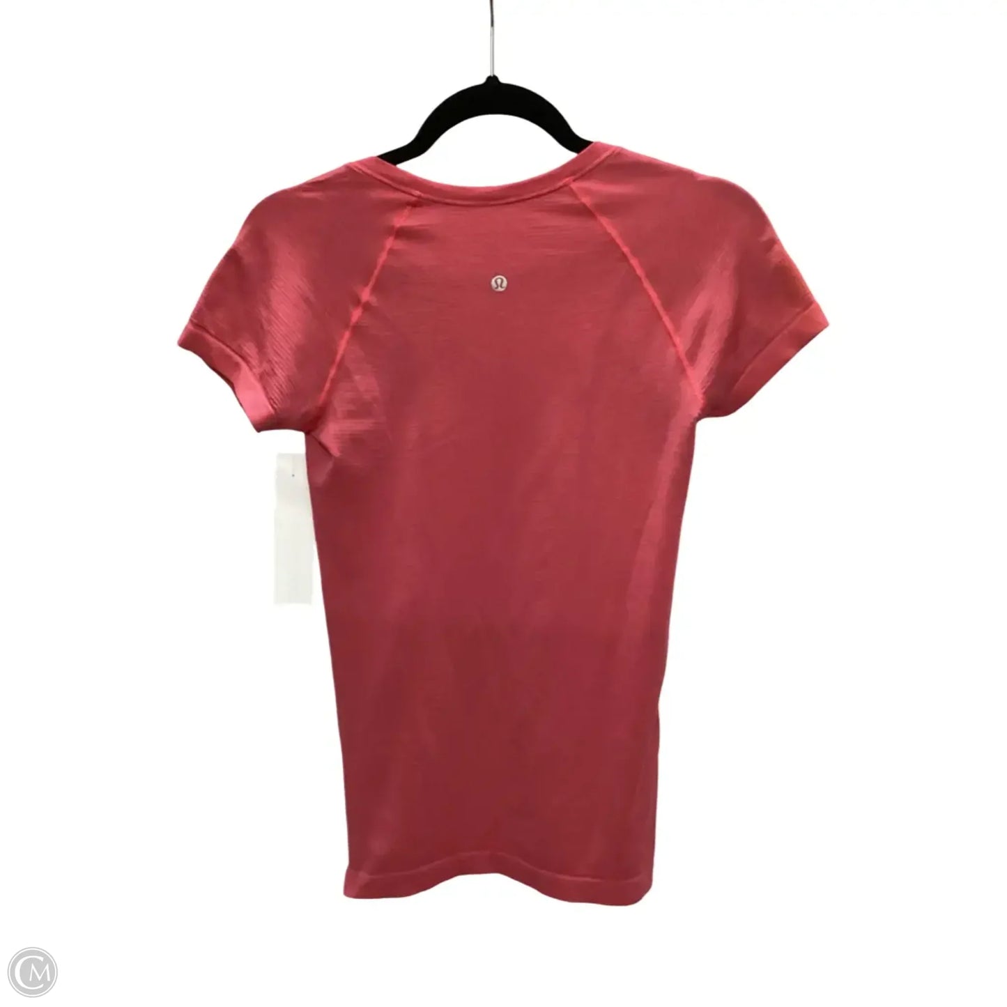 Athletic Top Short Sleeve By Lululemon In Pink, Size: 6