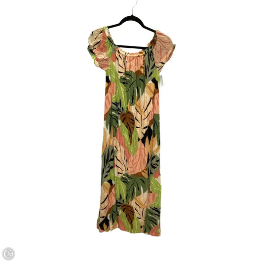 Dress Casual Midi By Loft In Multi-colored, Size: Xs