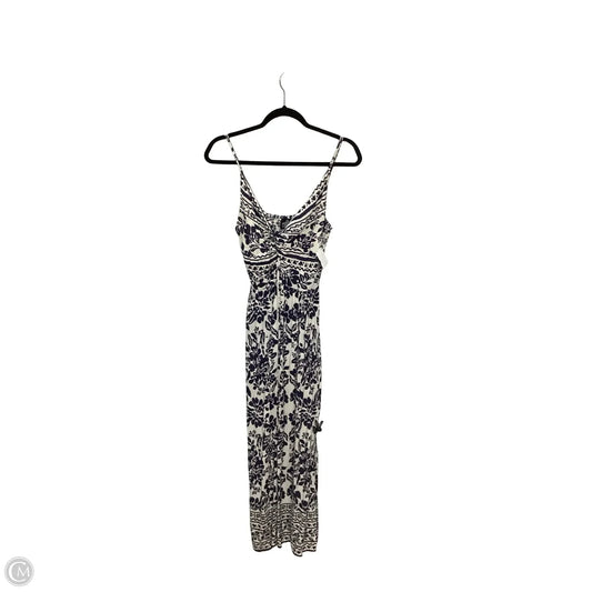 Dress Casual Maxi By Angie In Blue & White, Size: L