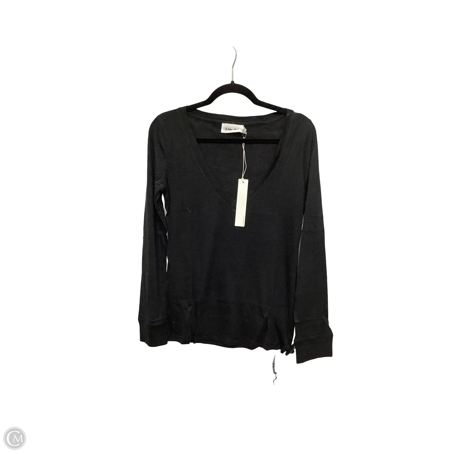 Designer Blouse Long Sleeve By Line & Dot In Black, Size: L