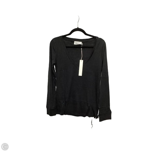 Designer Blouse Long Sleeve By Line & Dot In Black, Size: L