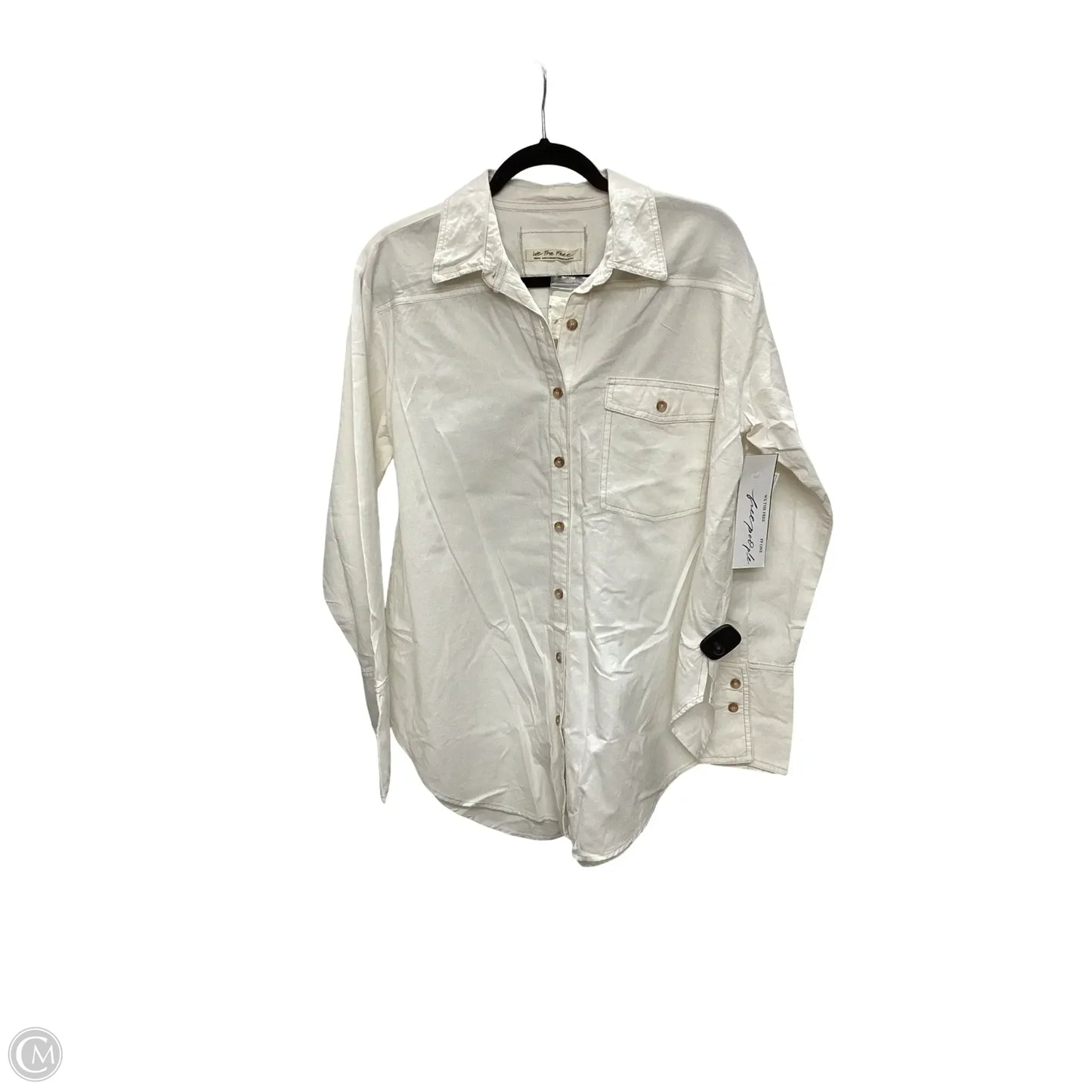 Jacket Shirt By Free People In Cream, Size: S