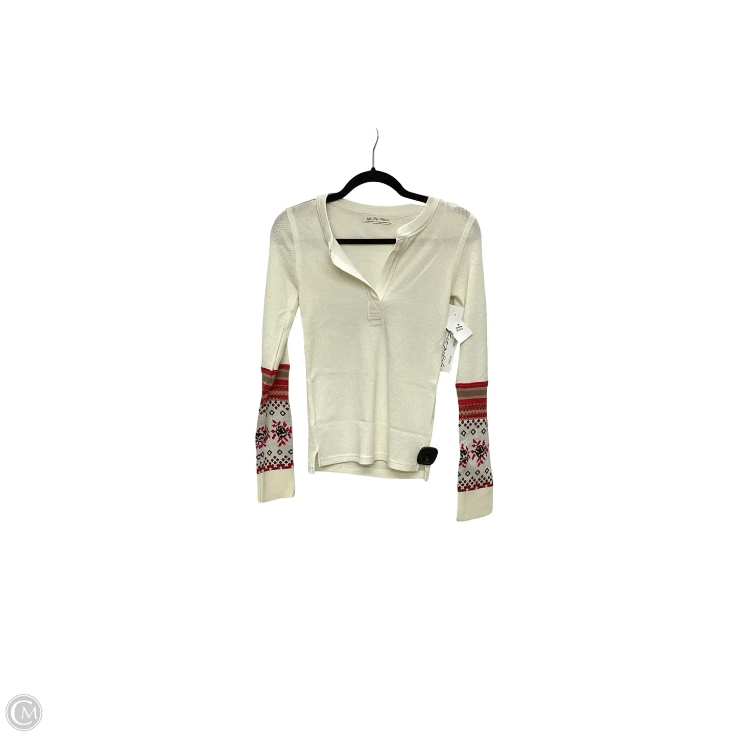 Blouse Long Sleeve By We The Free In Cream, Size: Xs