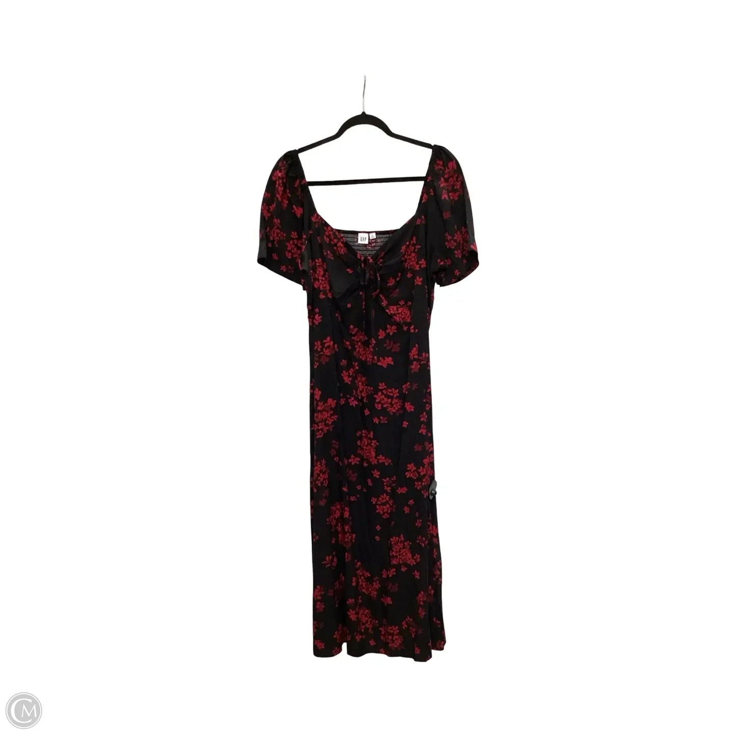 Dress Casual Midi By Gap In Black & Red, Size: Xl