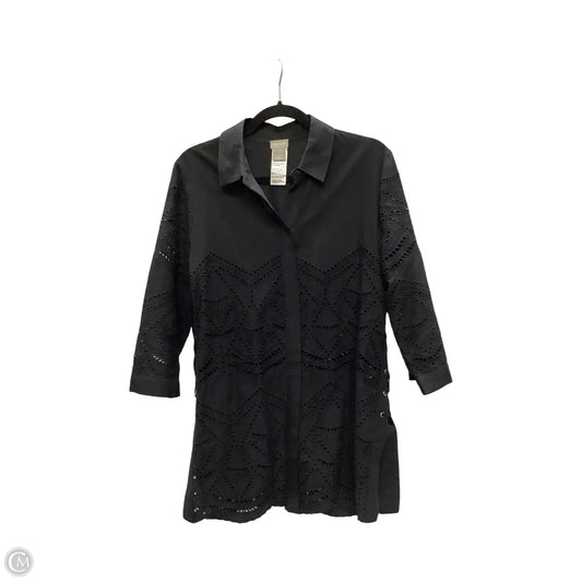 Blouse 3/4 Sleeve By Chicos In Black, Size: M