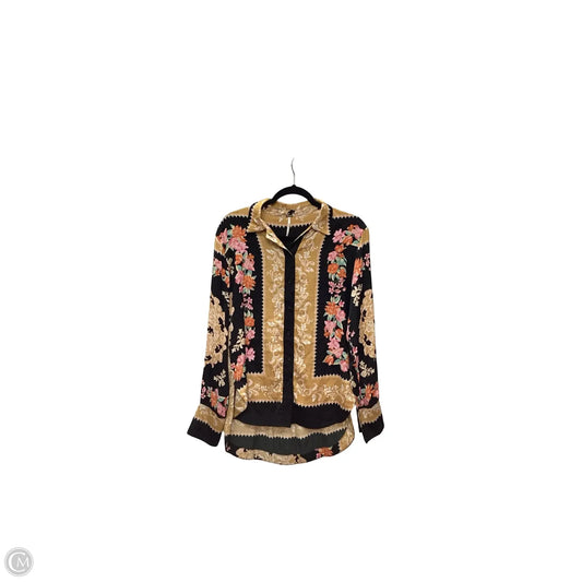 Blouse Long Sleeve By Free People In Multi-colored, Size: S