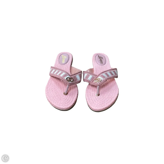 Sandals Flip Flops By Liliana In Pink, Size: 8