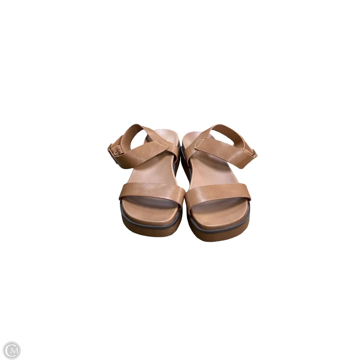 Sandals Heels Platform By Taryn Rose Shoes In Brown, Size: 7.5