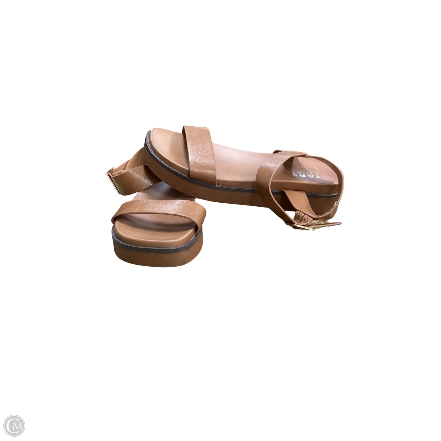 Sandals Heels Platform By Taryn Rose Shoes In Brown, Size: 7.5