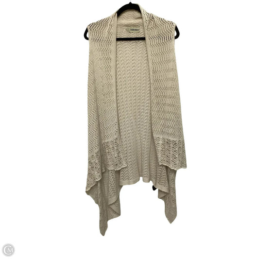 Vest Sweater By Clothes Mentor In Cream, Size: Osfm