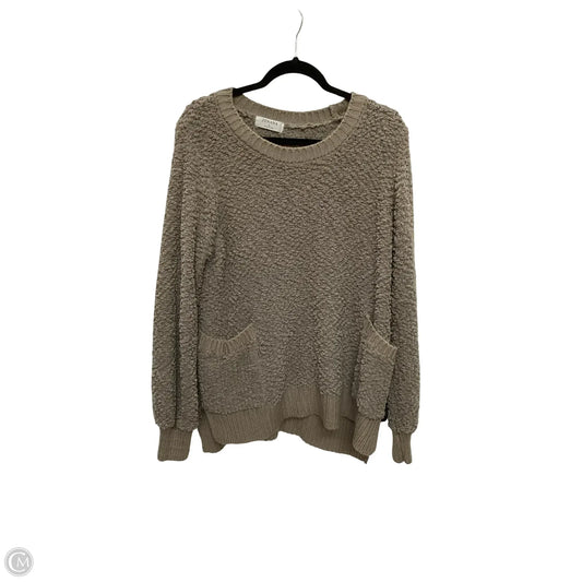 Sweater By Zenana In Tan, Size: L