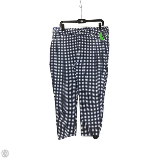 Jeans Boyfriend By Chicos In Plaid Pattern, Size: L