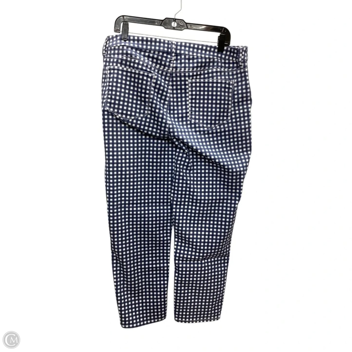 Jeans Boyfriend By Chicos In Plaid Pattern, Size: L