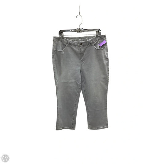 Jeans Cropped By Chicos In Grey, Size: L