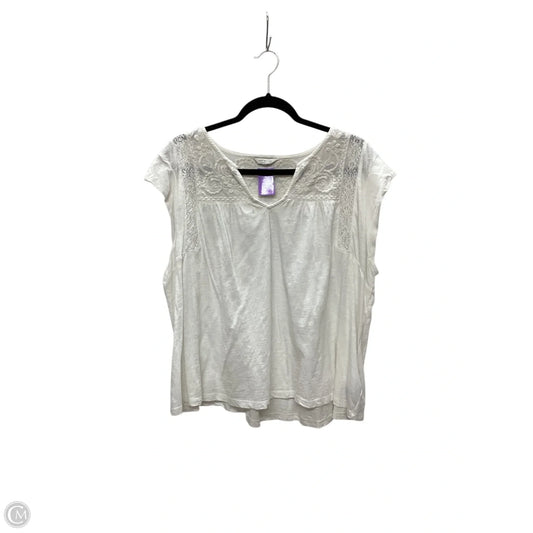 Top Sleeveless By Lucky Brand In White, Size: Xl