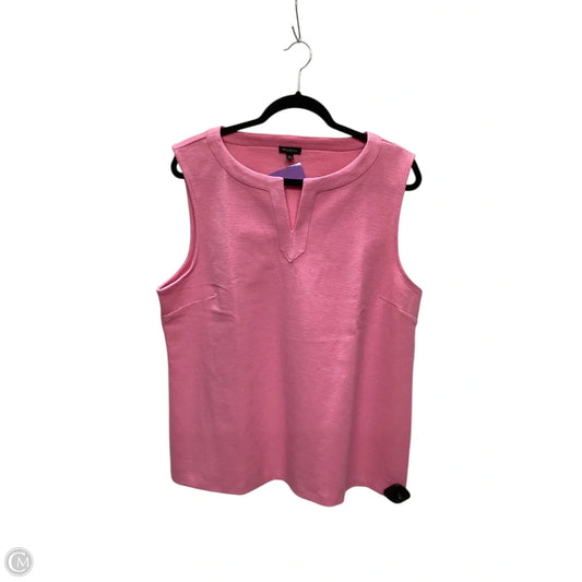 Top Sleeveless By Talbots In Pink, Size: Xl