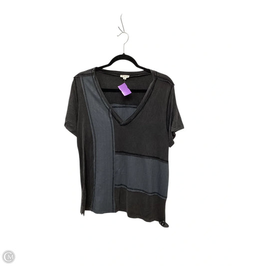 Top Short Sleeve By Pol In Black, Size: L