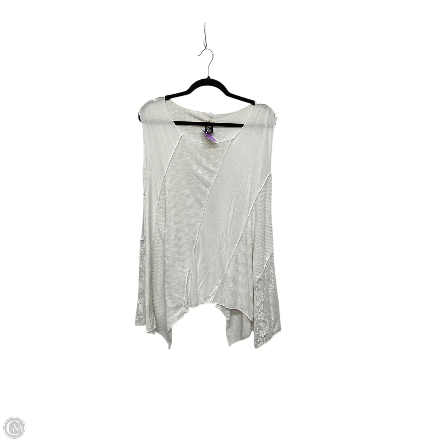 Top Sleeveless By Pol In White, Size: L