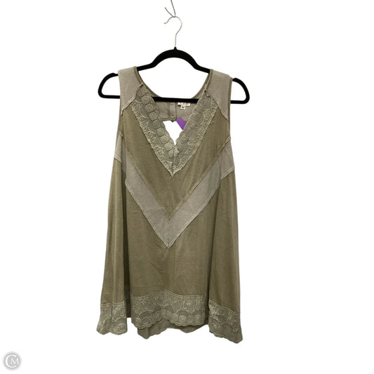 Top Sleeveless By Pol In Green, Size: M