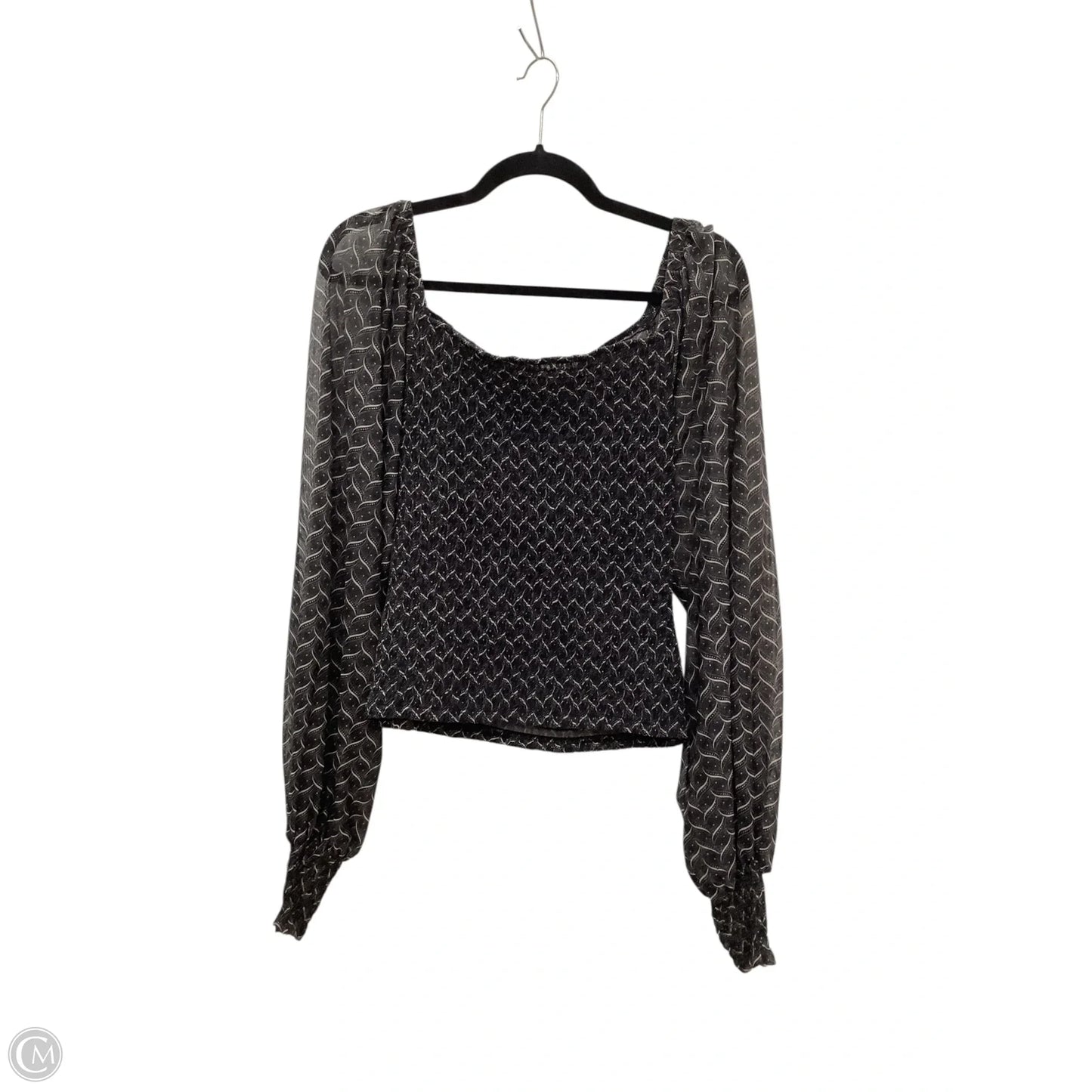 Top Long Sleeve By Anthropologie In Black, Size: M