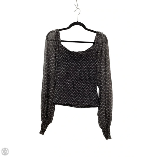 Top Long Sleeve By Anthropologie In Black, Size: M