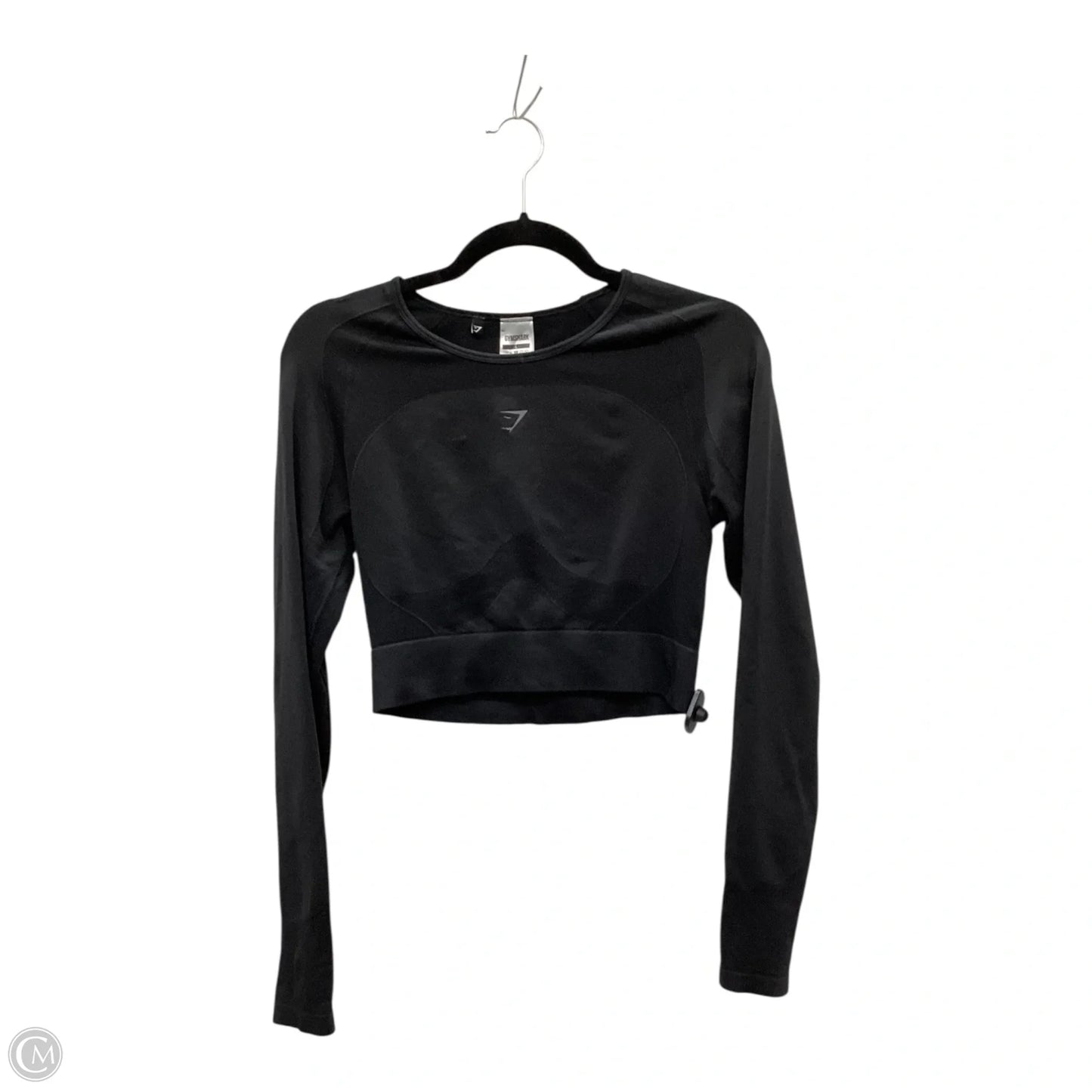 Athletic Top Long Sleeve Crewneck By Gym Shark In Black, Size: L