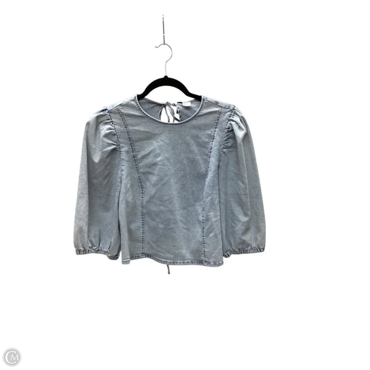 Top Long Sleeve By Divided In Blue, Size: M
