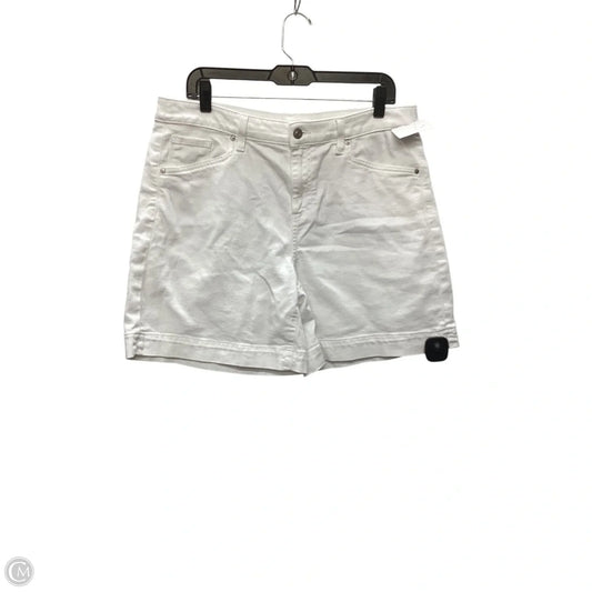 Shorts By Chicos In White Denim, Size: 12