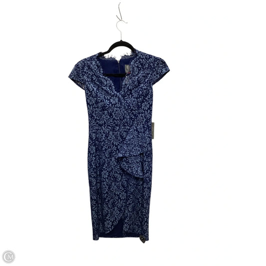 Dress Party Midi By Vince Camuto In Blue, Size: 0
